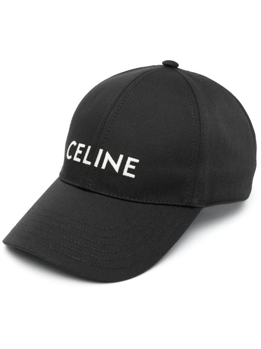 Black Embroidered Logo Baseball Cap