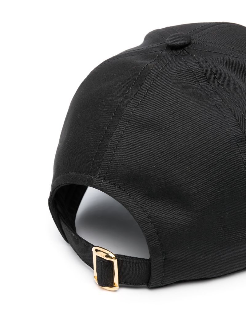 Black Embroidered Logo Baseball Cap