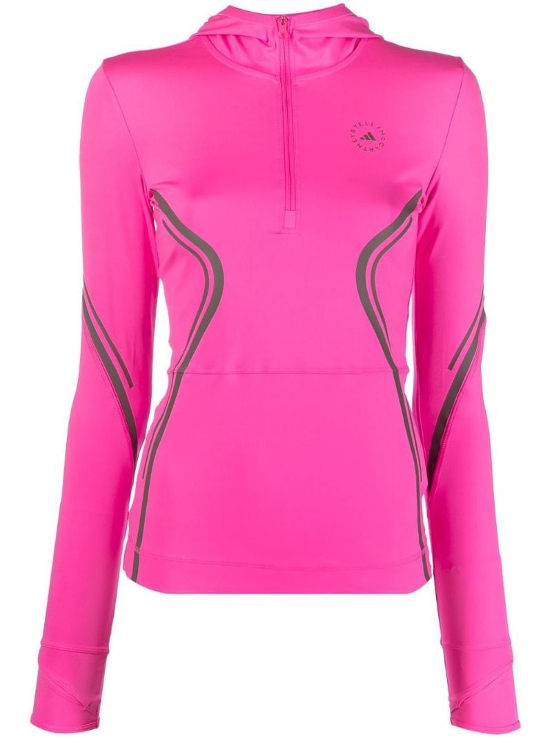 Pink Zip Up Hooded Top