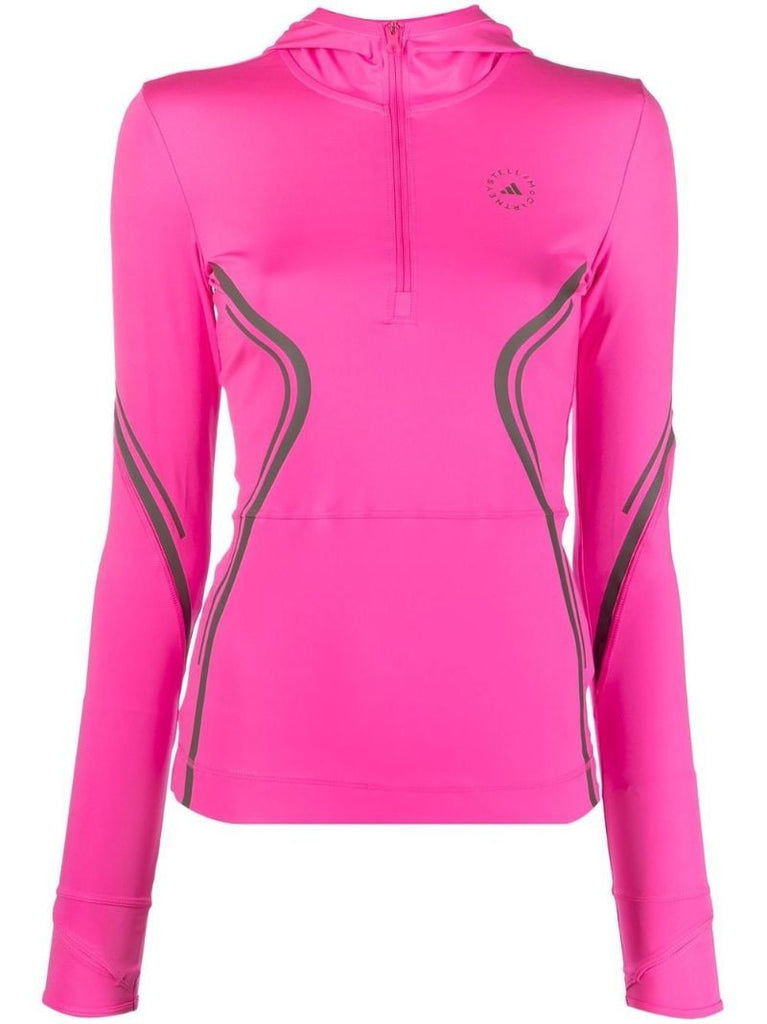 Pink Zip Up Hooded Top
