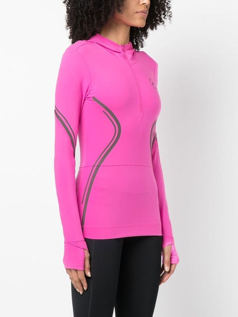 Pink Zip Up Hooded Top
