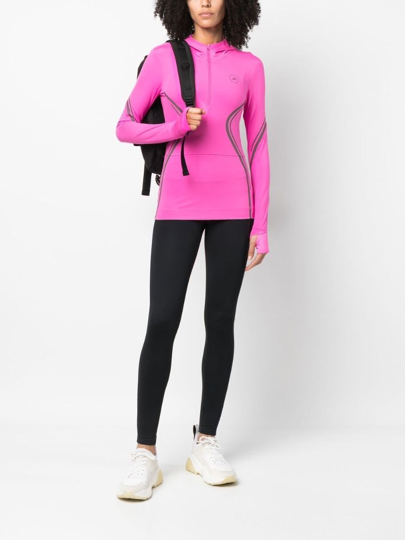 Pink Zip Up Hooded Top