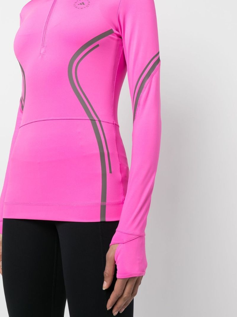 Pink Zip Up Hooded Top