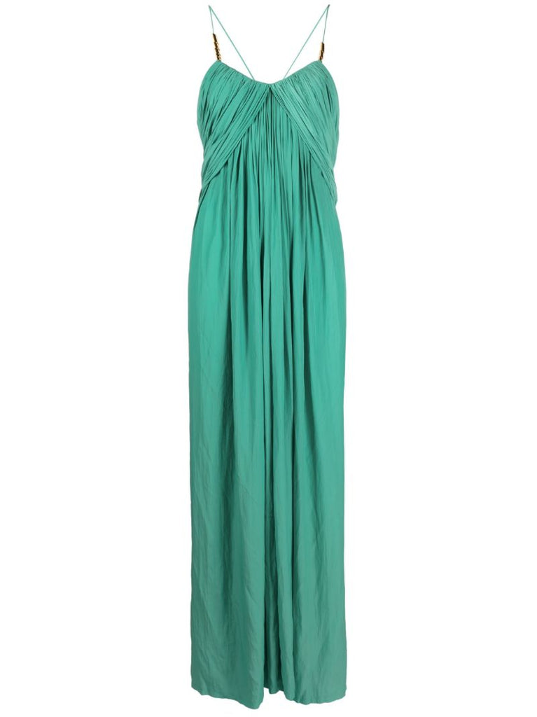 Green Draped Dress