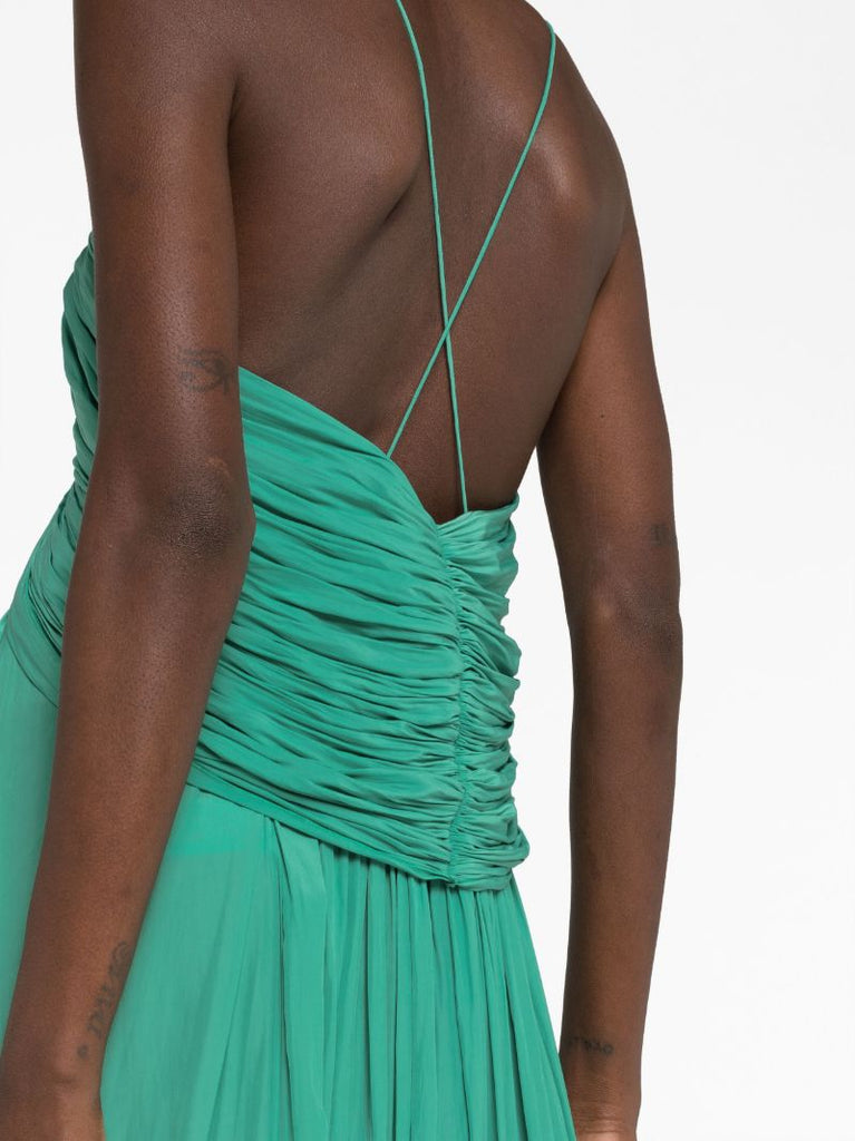 Green Draped Dress