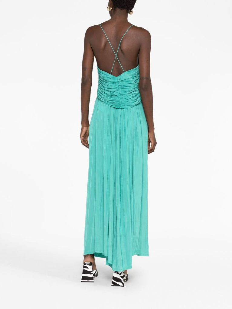 Green Draped Dress