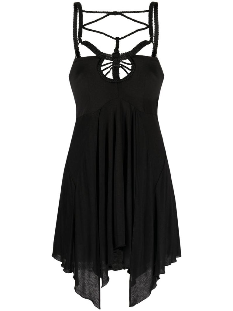 Black Diana MacramÃ_x0083_Â© Mini Dress