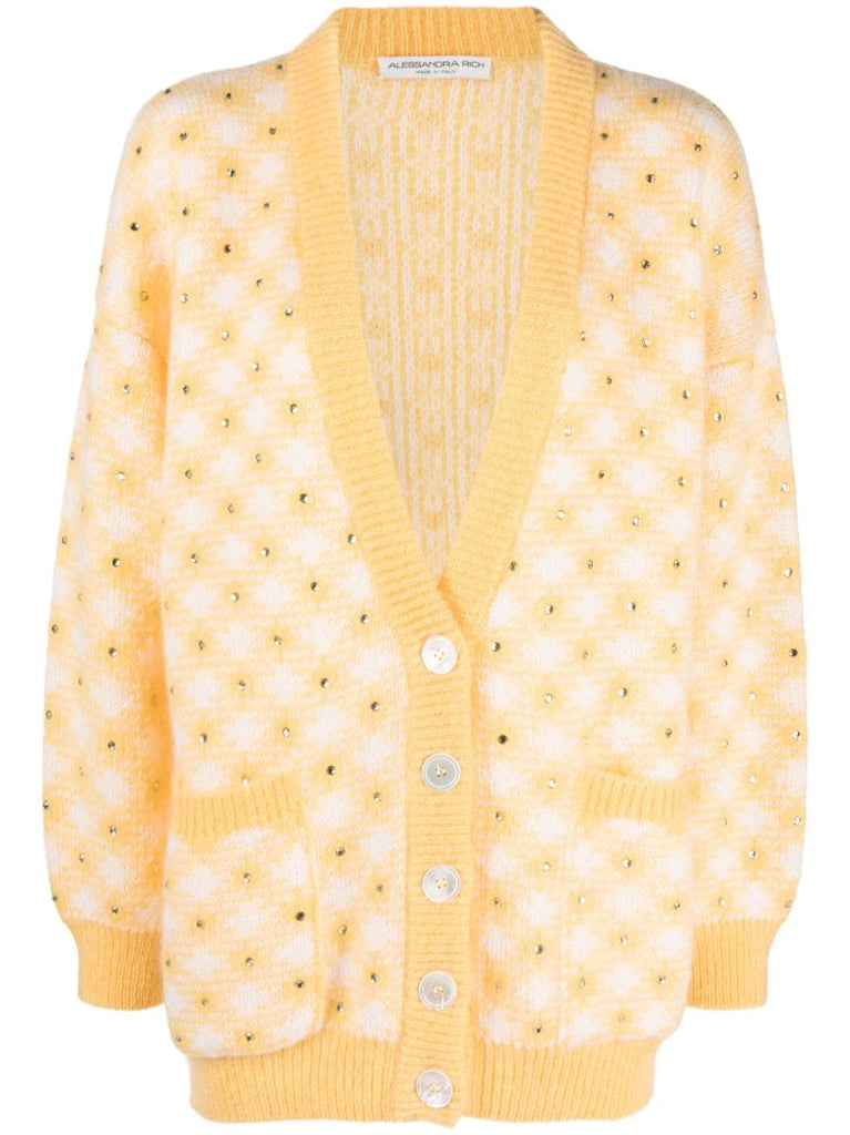 Yellow Vichy Print Cardigan