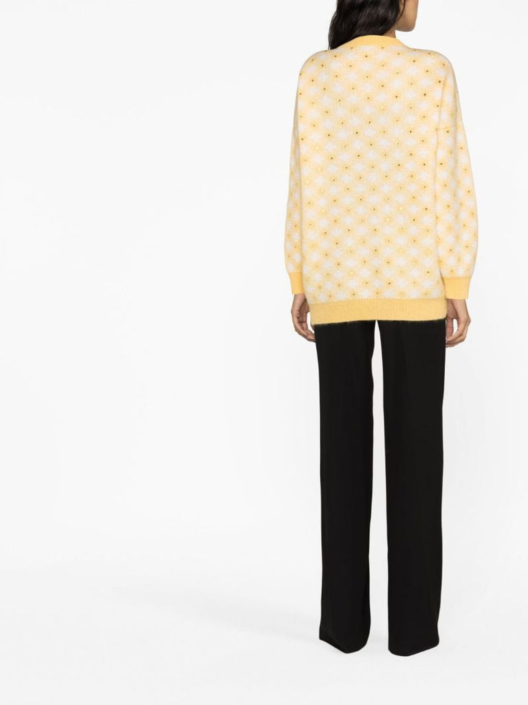 Yellow Vichy Print Cardigan