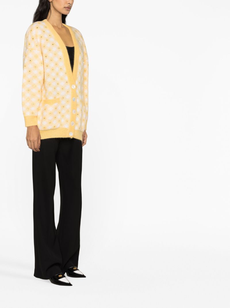 Yellow Vichy Print Cardigan