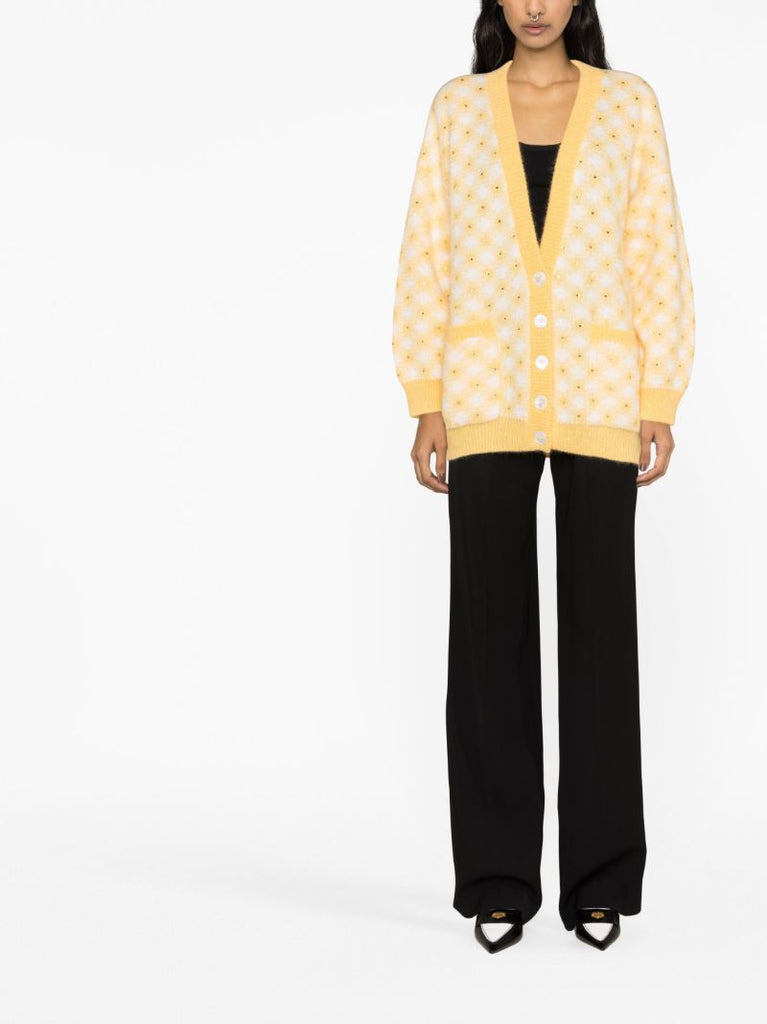 Yellow Vichy Print Cardigan
