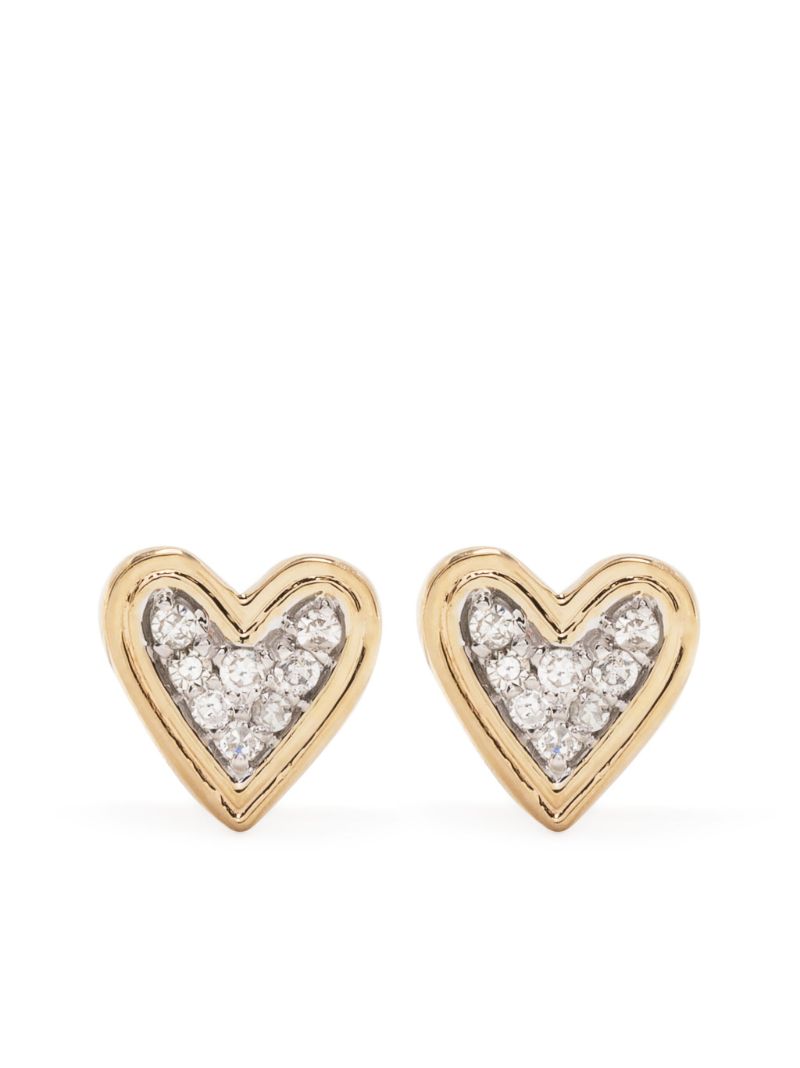 14k Yellow Gold Make Your Move Diamond Stud Earrings
