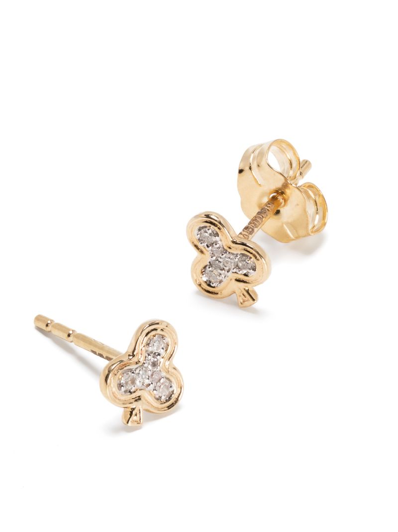 14k Yellow Gold Make Your Move Diamond Stud Earrings