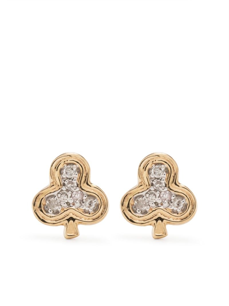 14k Yellow Gold Make Your Move Diamond Stud Earrings