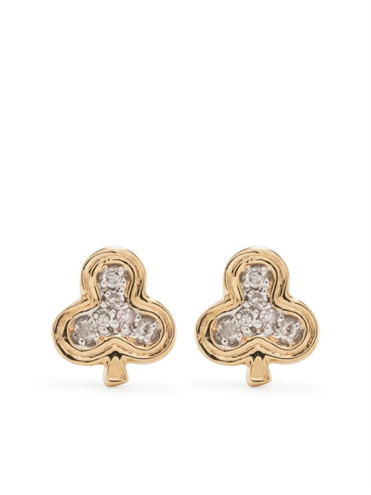 14k Yellow Gold Make Your Move Diamond Stud Earrings