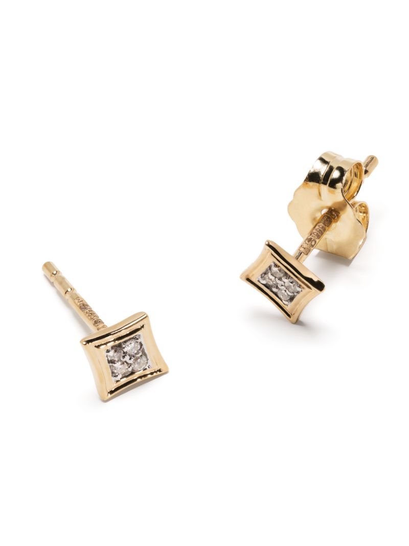14k Yellow Gold Make Your Move Diamond Stud Earrings