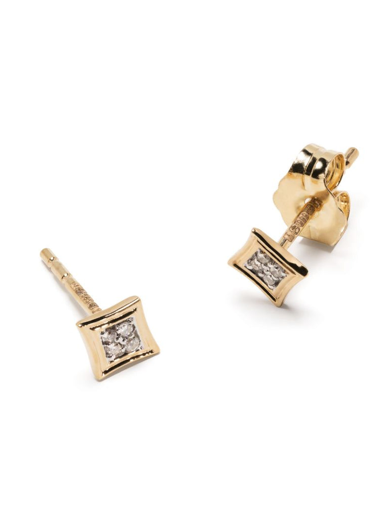 14k Yellow Gold Make Your Move Diamond Stud Earrings