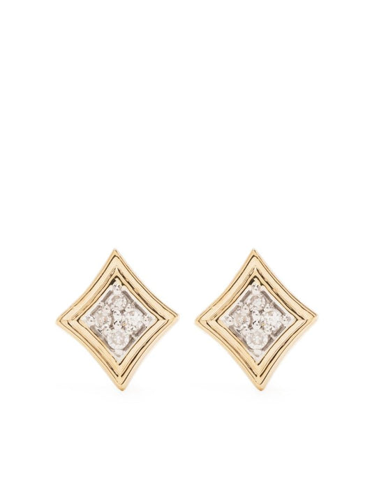 14k Yellow Gold Make Your Move Diamond Stud Earrings