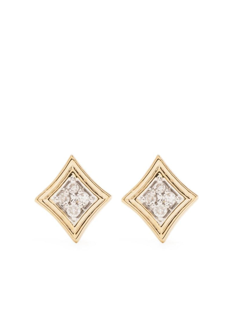 14k Yellow Gold Make Your Move Diamond Stud Earrings
