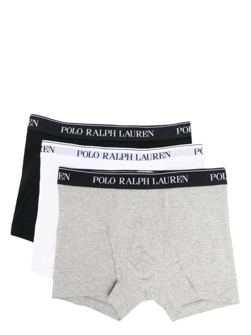 Grey Cotton Boxer Briefs Set