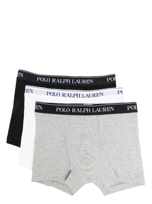 Grey Cotton Boxer Briefs Set