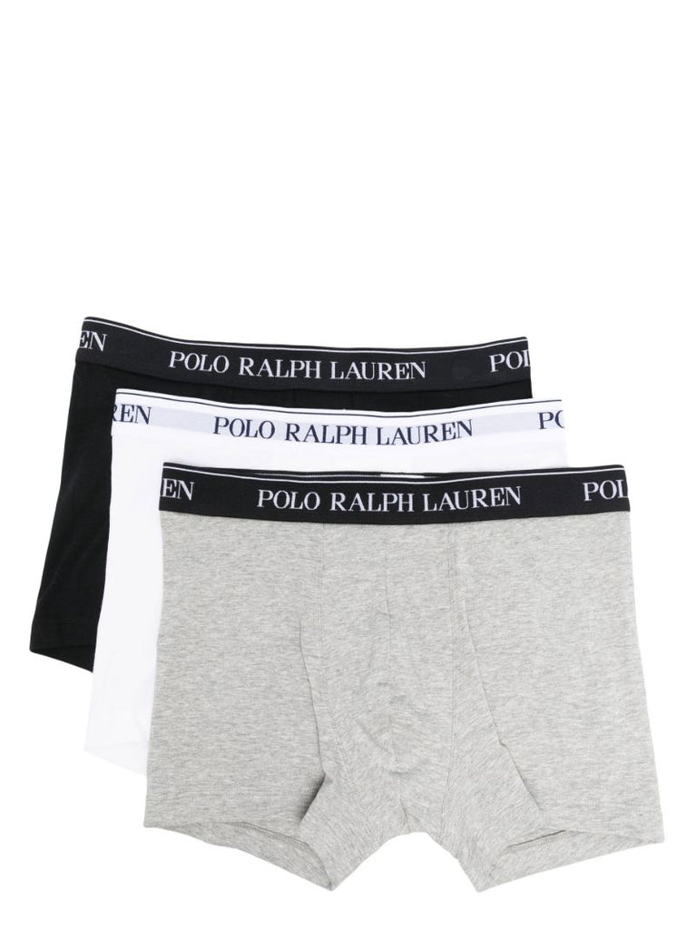Grey Cotton Boxer Briefs Set