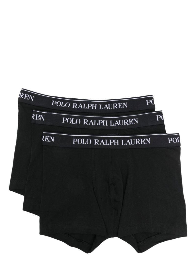 Black Cotton Boxer Briefs Set