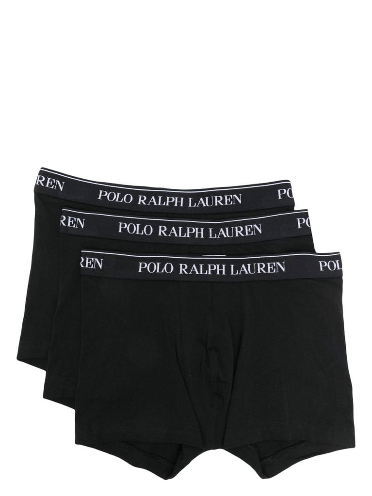 Black Cotton Boxer Briefs Set