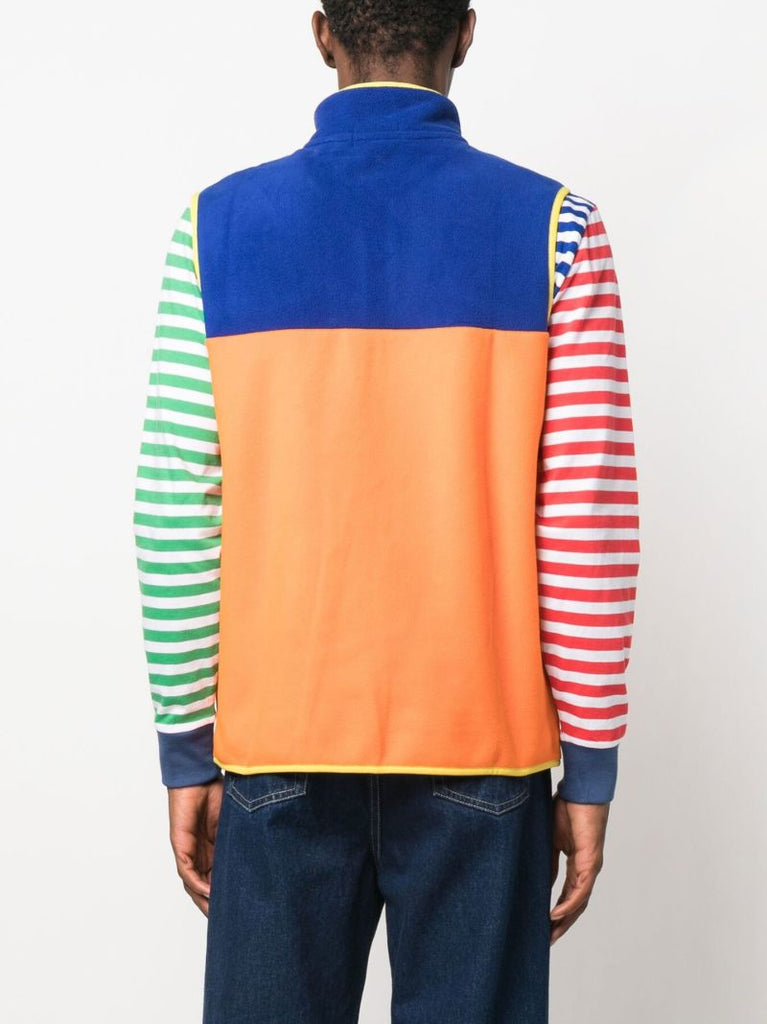 Orange Colourblock Fleece Gilet