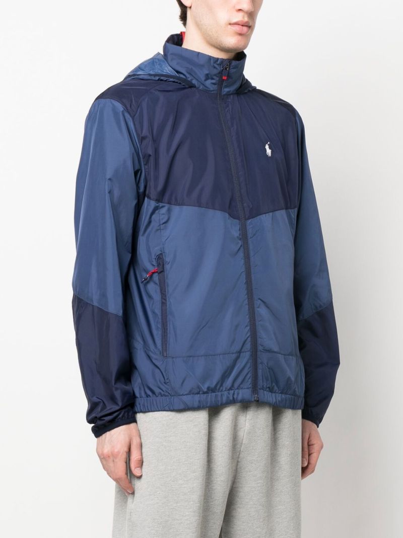 Blue Hooded Track Jacket
