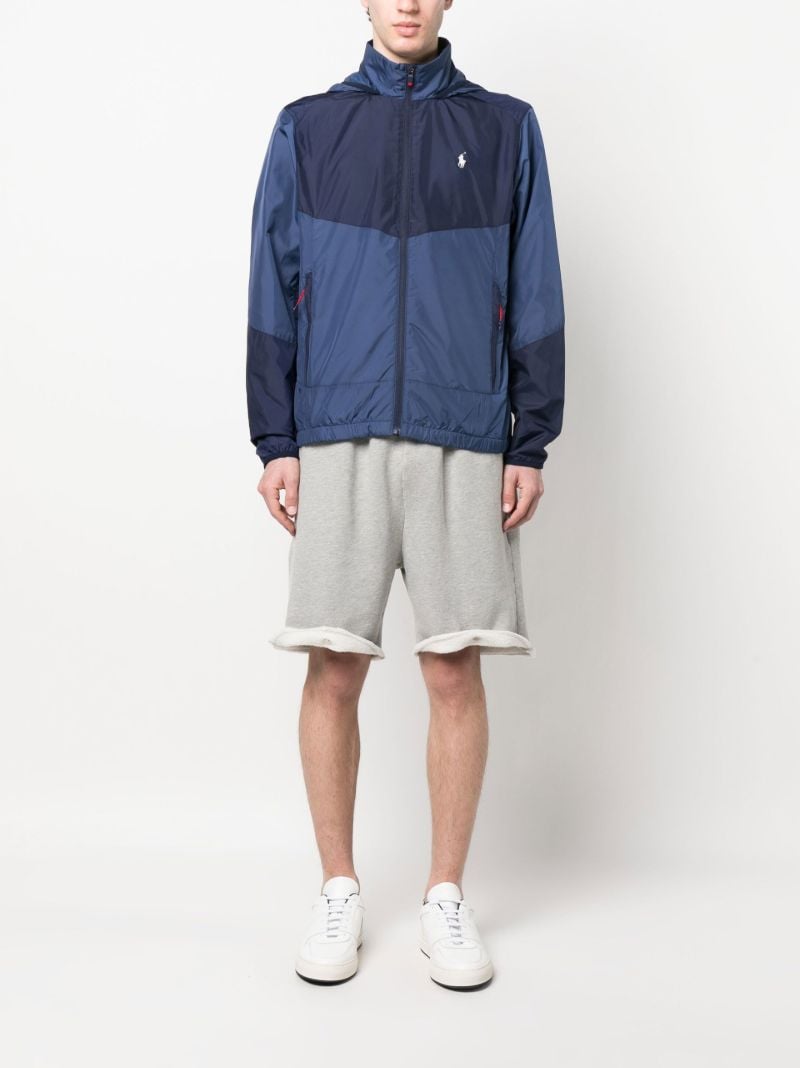 Blue Hooded Track Jacket