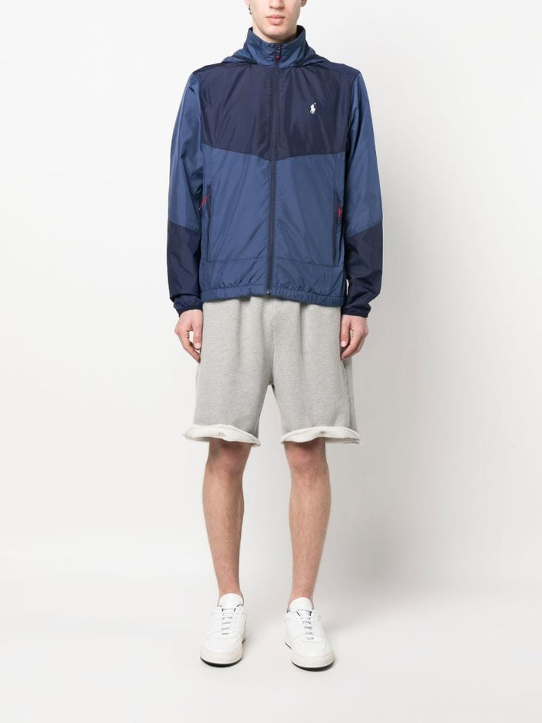 Blue Hooded Track Jacket