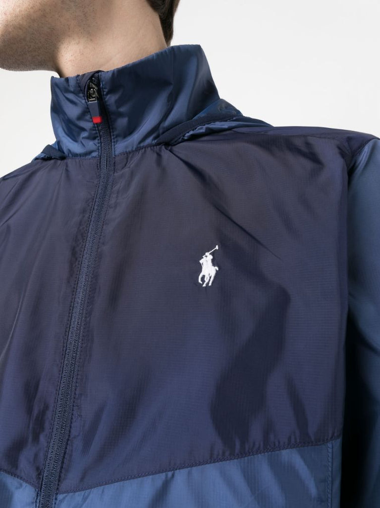 Blue Hooded Track Jacket