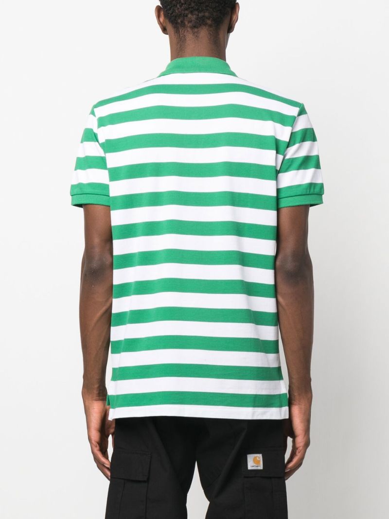Green Polo Pony Striped Polo Shirt