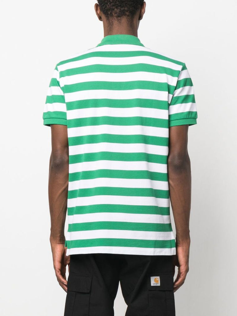 Green Polo Pony Striped Polo Shirt