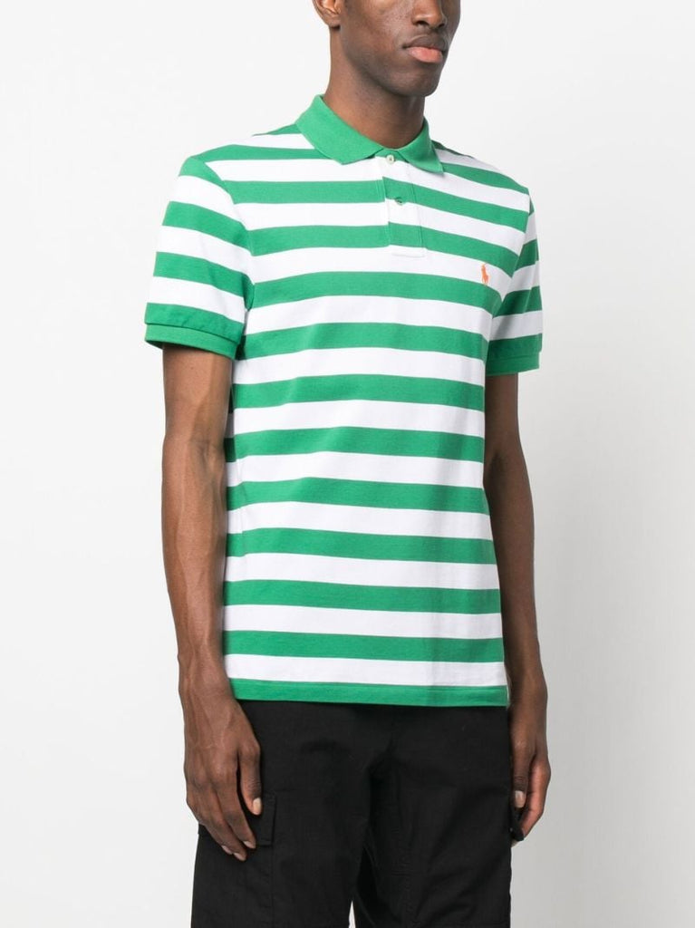 Green Polo Pony Striped Polo Shirt