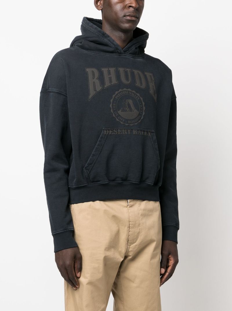 Black Desert Valley-print Cotton Hoodie