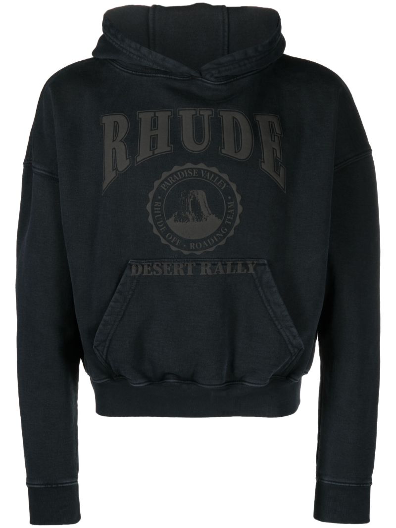 Black Desert Valley-print Cotton Hoodie