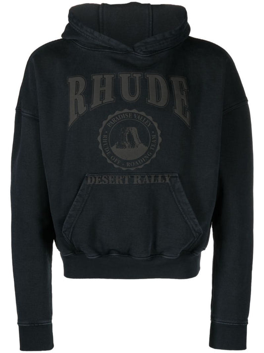 Black Desert Valley-print Cotton Hoodie