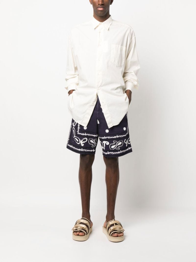 Blue Bandana Print Shorts