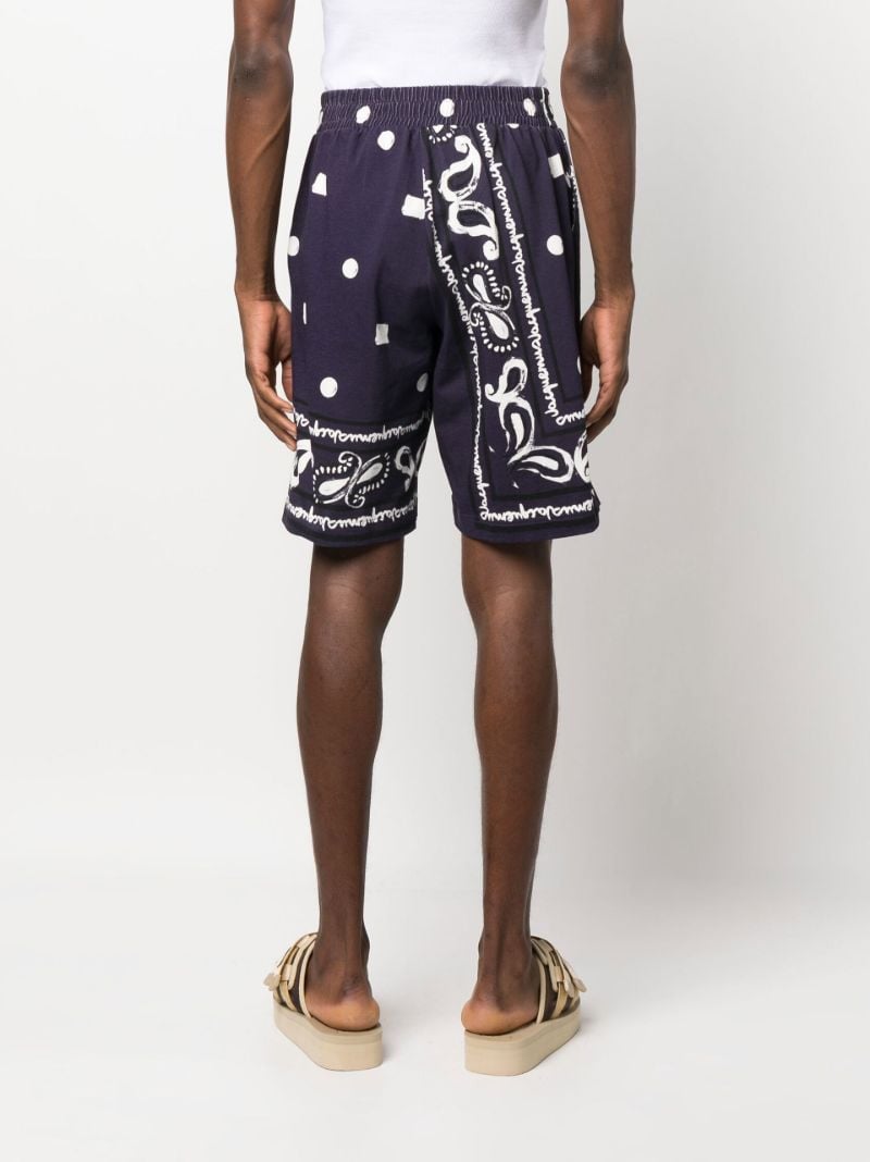 Blue Bandana Print Shorts