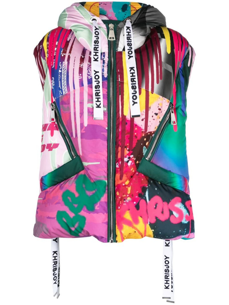 Purple Puff Iconic Graffiti-print Gilet
