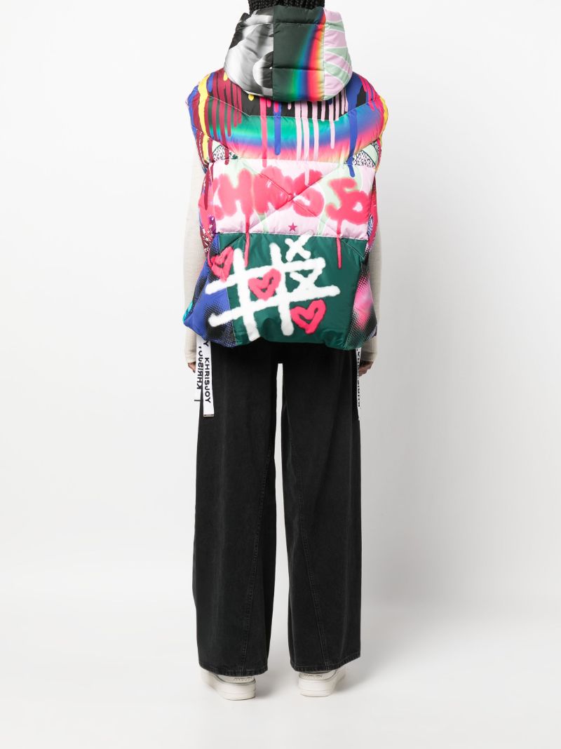Purple Puff Iconic Graffiti-print Gilet