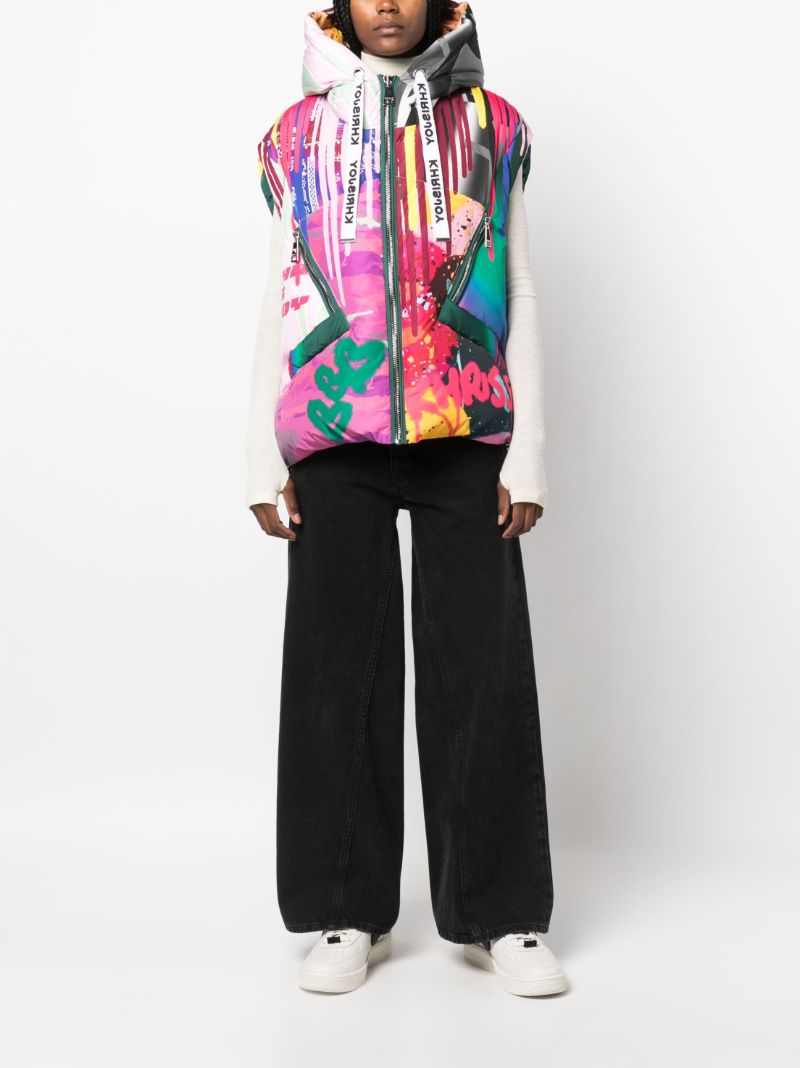 Purple Puff Iconic Graffiti-print Gilet