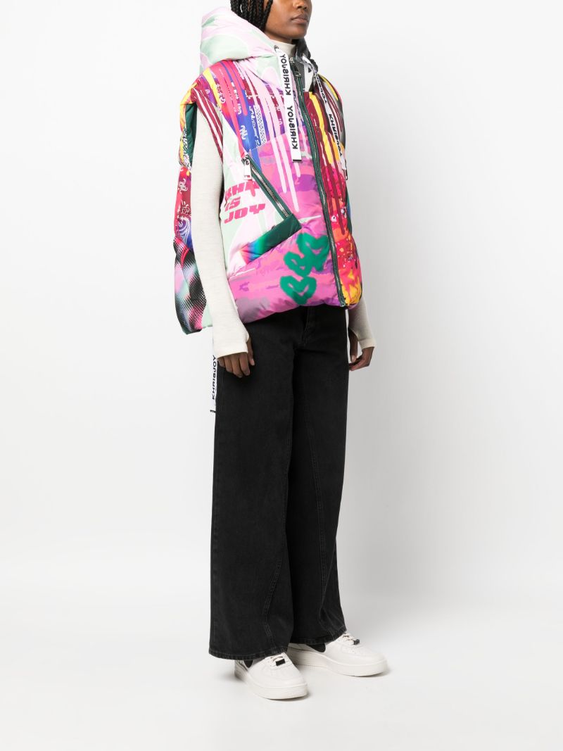 Purple Puff Iconic Graffiti-print Gilet