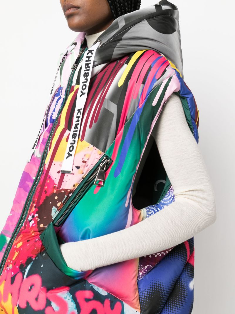 Purple Puff Iconic Graffiti-print Gilet