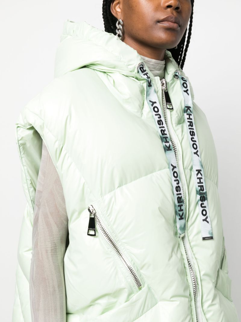 Green Puff Shiny Padded Gilet