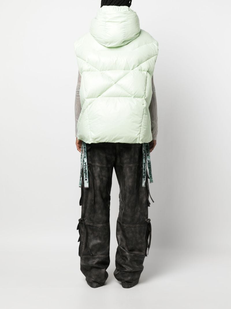 Green Puff Shiny Padded Gilet