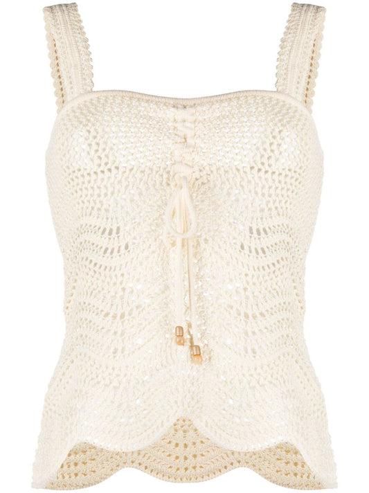 Neutral Devi Cotton Knitted Top