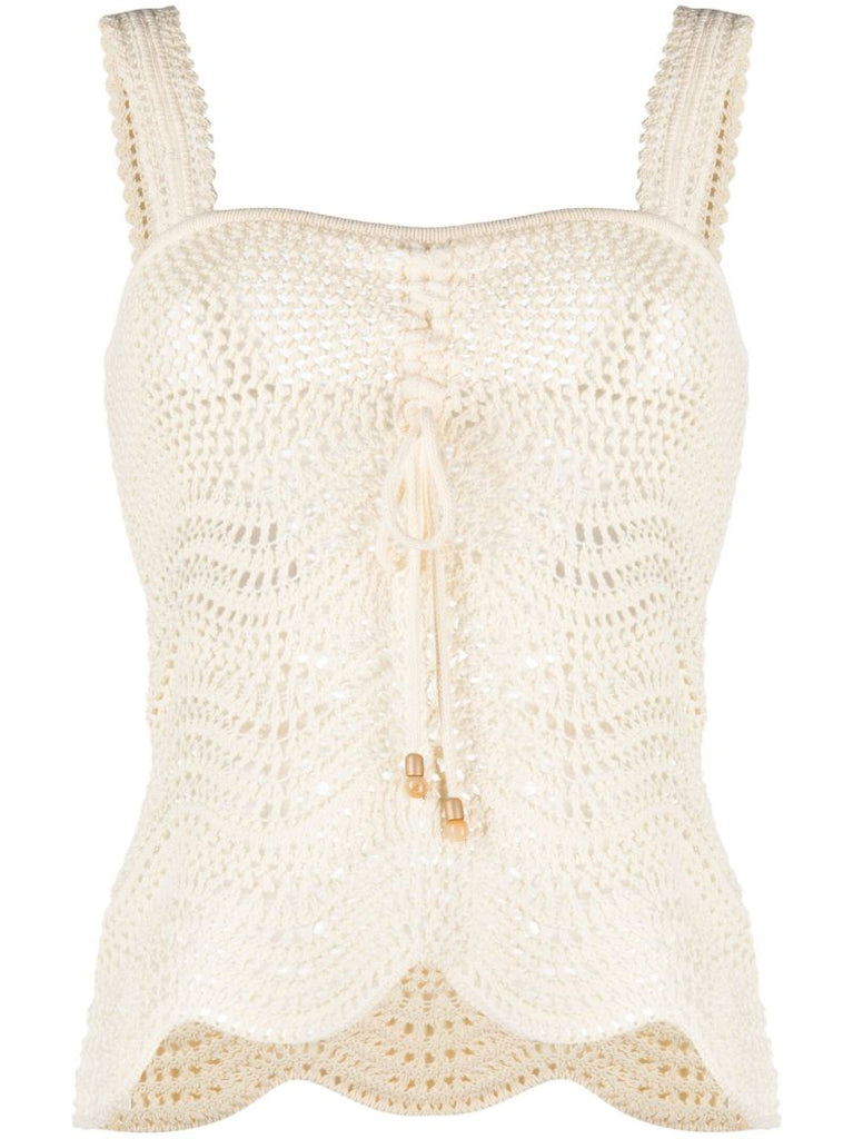 Neutral Devi Cotton Knitted Top